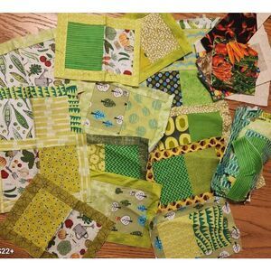 Small quilt blocks kitchen vegetable theme for wall hanging or table cover